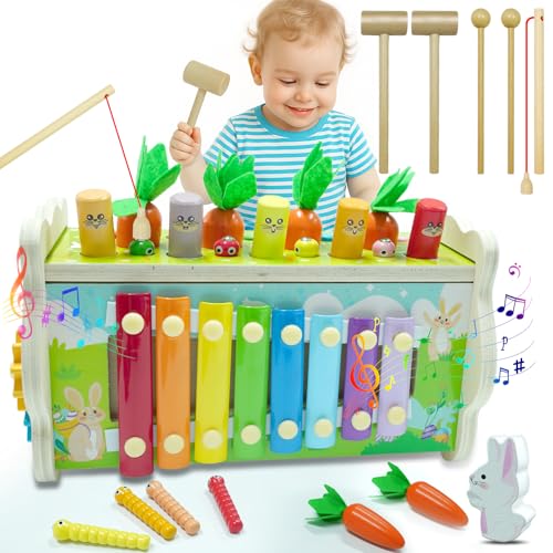 Jouet d'activité cadeau anniversaire Noël bébé en bois pour fille et garçon