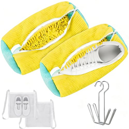 2PCS Shoes Washing Machine Bag Kit,Reusable Washing Shoes Bag,Include 1PC Shoes Dryer Bag and 2...