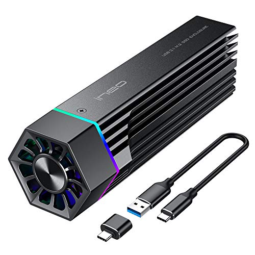 ineo M.2 PCIe NVMe SSD外付ハードドライブケ―ス,正の放熱のための內蔵ファン[C2605 NVMe]