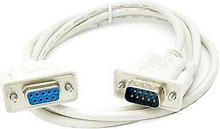 NATEFEMIN DB9 DB 9 Pin RS-232 Serial Port Cable Male/Female, Male to Female Parallel Cable Printer Extension Cord