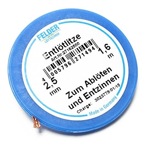 Felder Entlötlitze 2,5 mm x 1, 6 m flussmittelgetränkt Cover