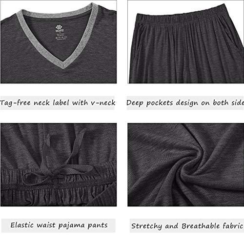 JINSHI Women's Pajamas Set Short Sleeve Top and Capri Pants Lightweight Sleepwear Comfy Pjs Lounge Set with Pockets 6