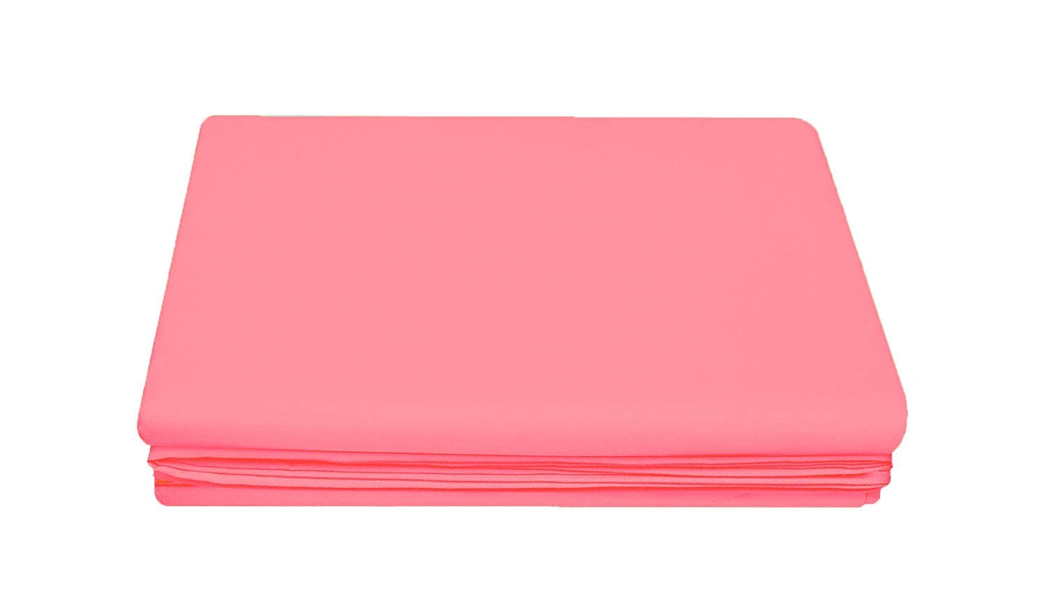 Plain Polycotton Non Iron Flat King Sheet Easy care (Pink, King) โ image 1
