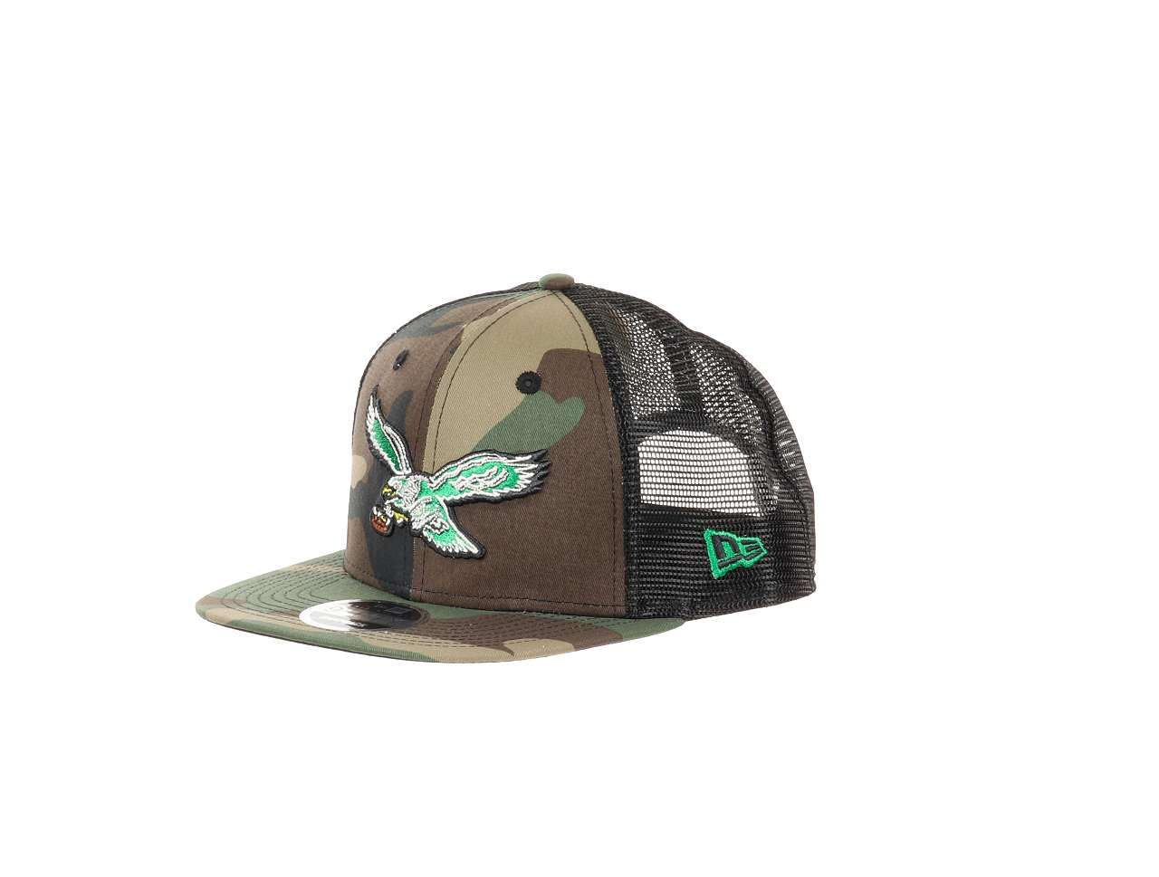 New Era Philadelphia Eagles NFL Woodland Camo 9Fifty Original Fit Snapback Trucker Cap