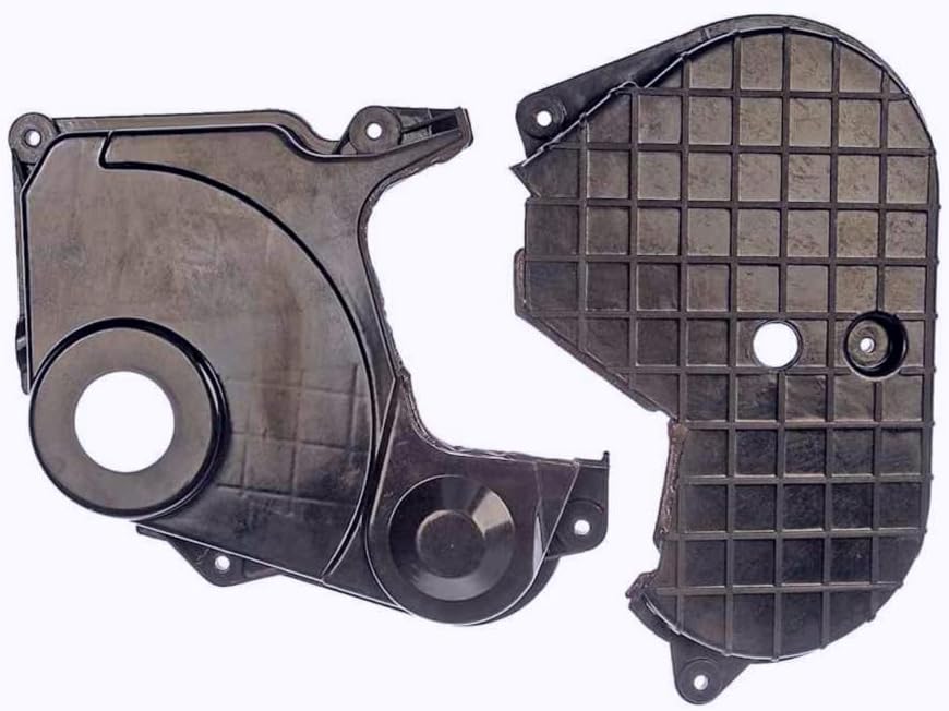 KarParts360 For Chrysler PT Cruiser 2003 04 05 06 07 2008 Timing Cover Set | Plastic Material | Black | Replacement For 4884409AA, 4884410AA