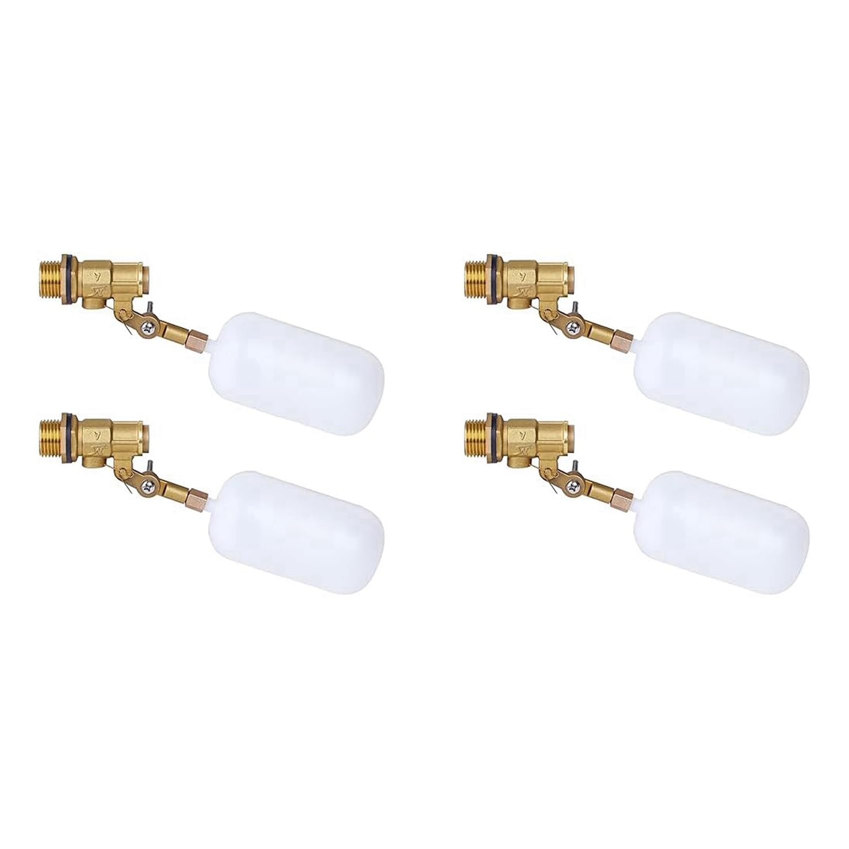 Jnchdghwa Photo Color 4Pcs 1/2 Inch Float Valve, Water Float Valve For Pond Float Valve Shutoff Auto Fill, For Livestock Tanks, Aquariums