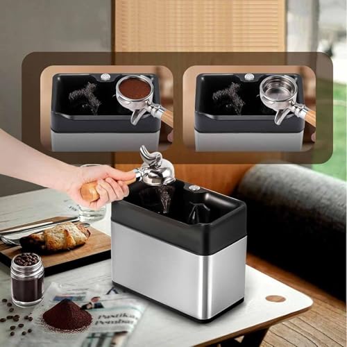 Limpiador eléctrico automático de café molido con cepillo y limpiador de polvo para mango de máquina y portafiltro