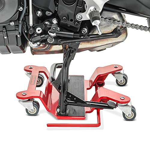 Chariot de déplacement Moto Compatible avec béquille Central Rouge DPLB