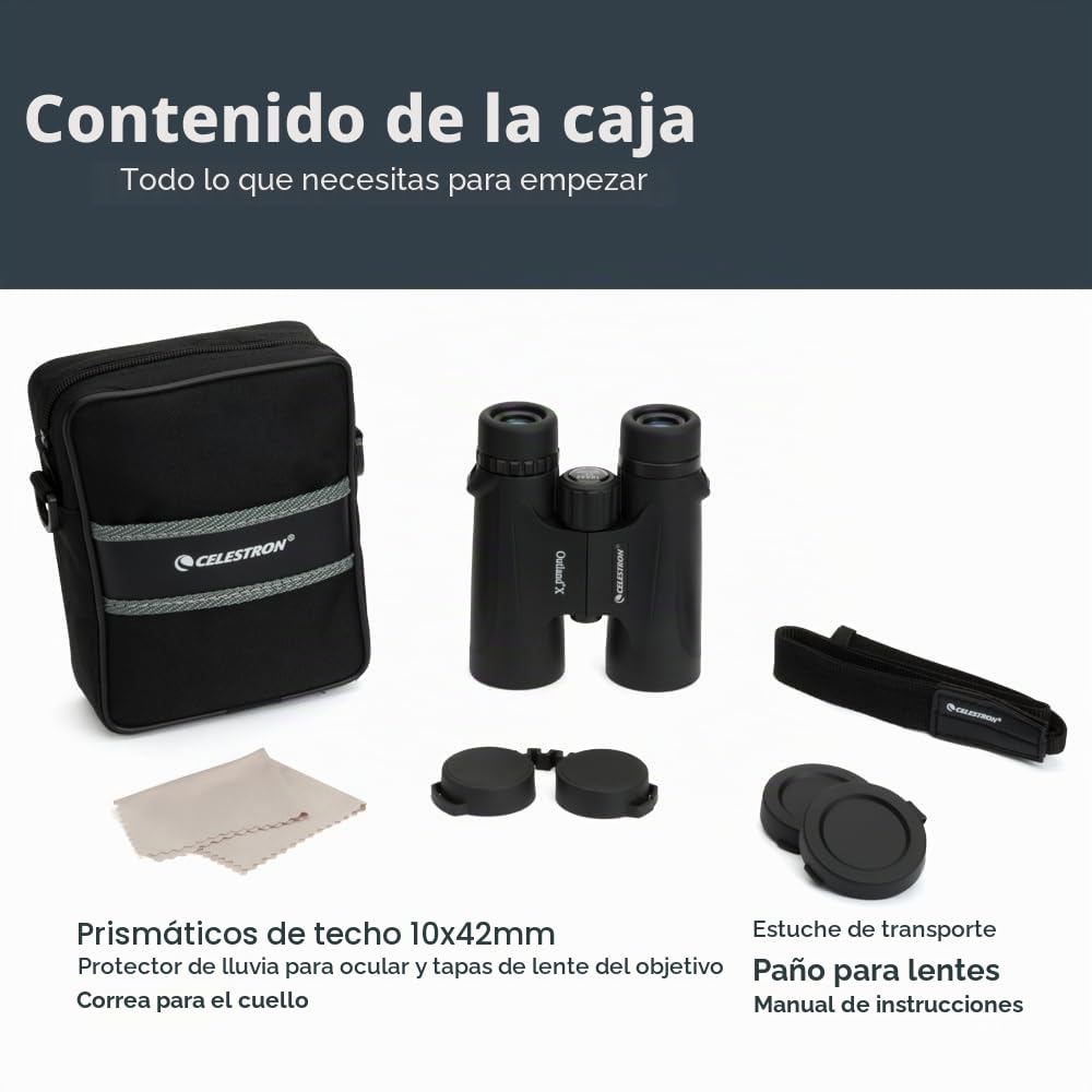 Celestron 71347 10 x 42 Outland X: prismáticos, negro