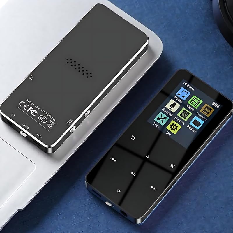 Image of Elevea ๐๐ ๐๐๐๐ซ๐ฌ ๐๐ฎ๐๐ซ๐๐ง๐ญ๐๐ Bluetooth MP4 Player with HiFi Audio & Built-in Speaker | Portable Music & Video Player with Voice Recorder, USB Rechargeable Battery & microSD Card Support