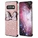 Produktbild Glitzer Hülle für Galaxy S10 Plus,ZXKCO Glitzer Bling Ultra dünn Schutzhülle Prämie TPU + PC Hülle Rutschfest Kratzen Beständig Schutzhülle für Mädchen Frauen für Samsung Galaxy S10 Plus -Rosa