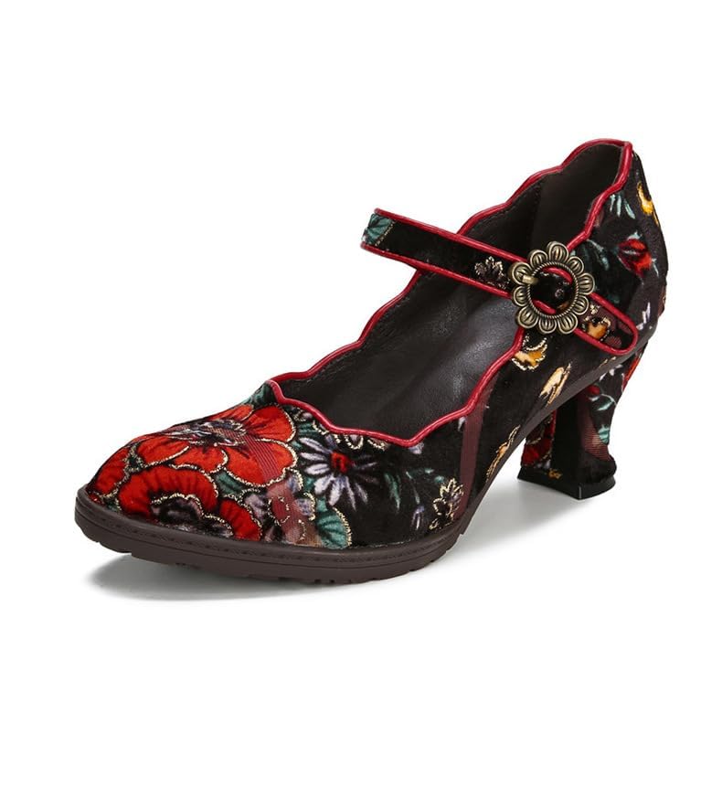 Chaussures Mary Jane en cuir SOCOFY pour éviter les pieds fatigués lors des soirées et mariages
