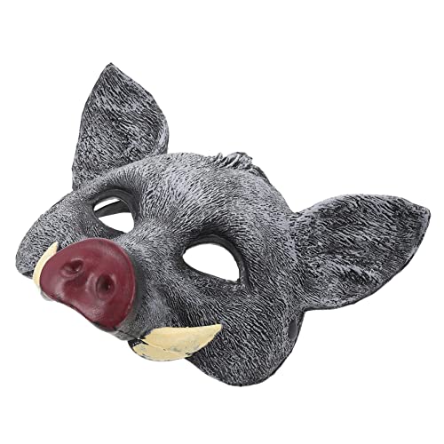 JOINPAYA Halloween Wild Boar Mask Animal Costume Prop for Cosplay Masquerade Carnival Parties Safe Comfortable Wear for Halloween Celebrations