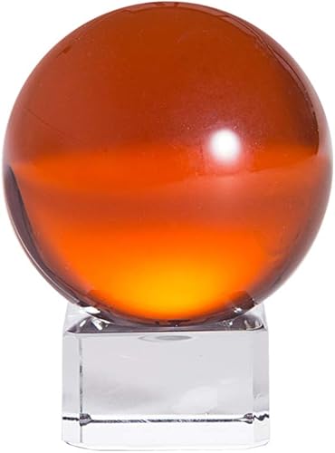 LONGWIN Bola de cristal sólido K9 de 1.969 in (2 pulgadas) con atrapasoles de soporte libre (morado)