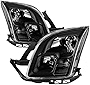 VIPMOTOZ Black Housing OE-Style Headlight Headlamp Assembly For 2006-2009 Ford Fusion, Driver & Passenger Side