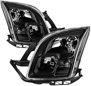 VIPMOTOZ Black Housing OE-Style Headlight Headlamp Assembly For 2006-2009 Ford Fusion, Driver & Passenger Side