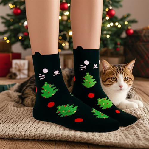 Calcetines de algodón para mujer con dibujos de animales talla 4-9 2