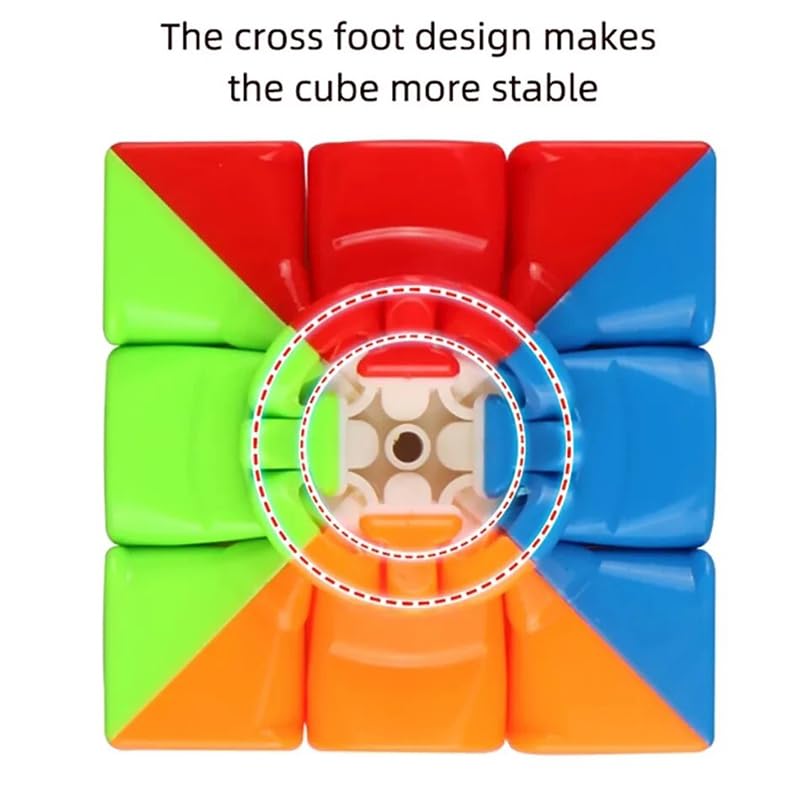 Image of HAWKISTER Qiyi Qimeng Plus 3X3X3 Cube (9 CM Big Size) Stickerless Magic Puzzle Cube, 6+ Years