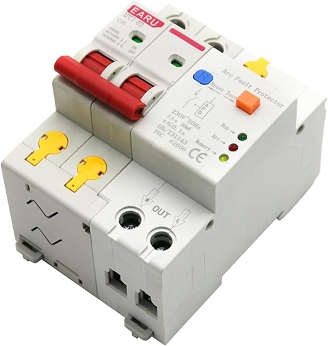 25A 2P AFDD AFCI Arc Fault Protector Dector Circuit Breaker Interrupte Overload Earth Leakage Short Circuit Voltage Protection