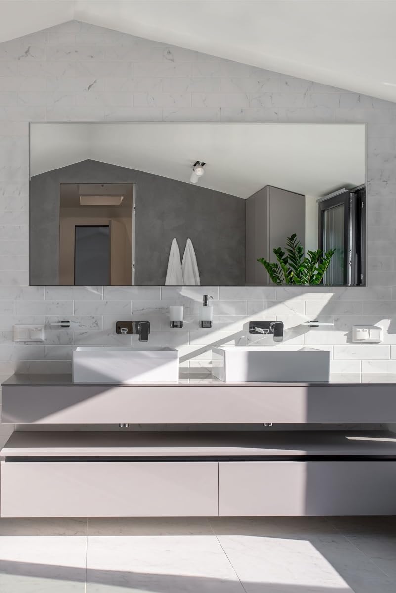 MirrorOutlet 5Ft X 3Ft Large Bevelled Mirror Glass 152cm X91cm Home Gym Or Bathroom 4mm Thick