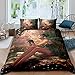 PTBDWOSZ® Juego De Funda Nórdica Niña 240X260 Cm Bosque De Hadas Mariposa Fantasía Duende Juego De Ropa De Cama con Cierre De Cremallera En Poliéster 1 Funda De Edredón 2 Fundas De Almohada para Niño
