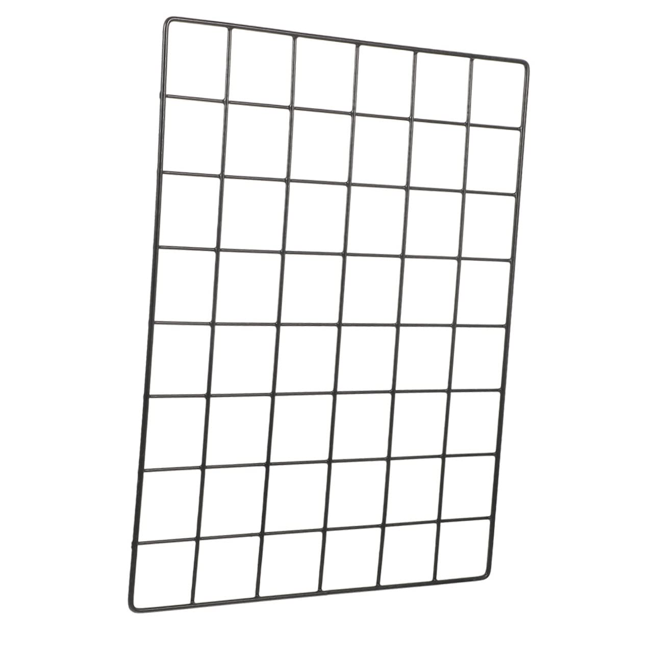 RORPOIR Elegant Wrought Iron Storage Rack Grid Wall Decor Metal Grid Panel for Photo Art Display