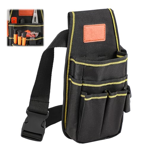 OMJMYY Ceinture Porte Outil, Sacoche Outils Ceinture en Tissu Oxford Pochette à Outils Organisateu avec Ceintures Réglable pour Charpentier Electricien...