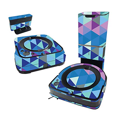 MightySkins Skin Compatible with iRobot Roomba s9+ Vacuum & Braava Jet m6 Bundle - Purple Kaleidoscope |, and Unique Vinyl Decal wrap Cover | Easy to Apply and Change Styles | Made in The USA