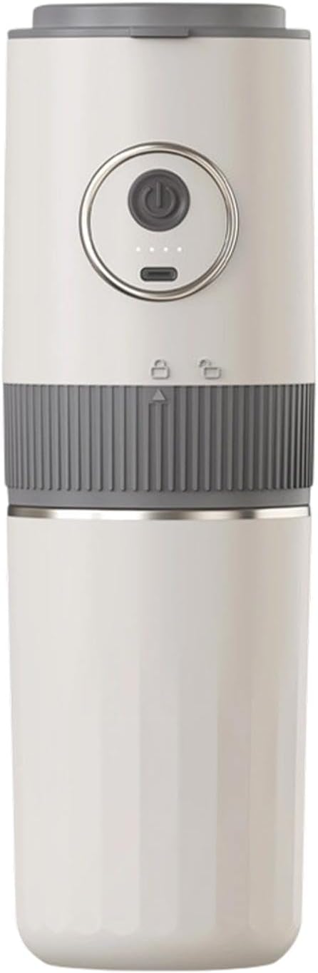 Qianly Electric Maker Compact Grind for Hiking Office Picnic Outdoor Fishing, Beige