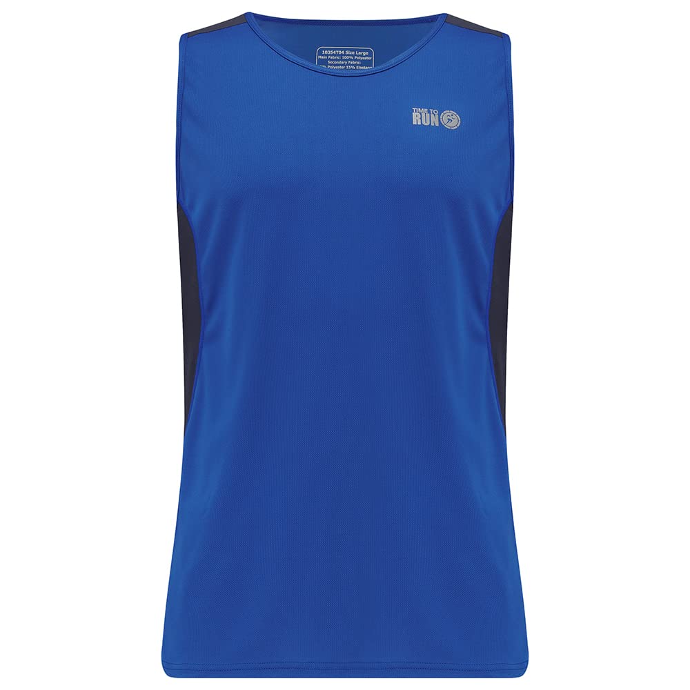 Time To RunMen's Pace Spirit Quick Dry Technical Sleeveless Breathable Training Running/Gym/Exercise/Workout Muscle Tank Vest Singlet
