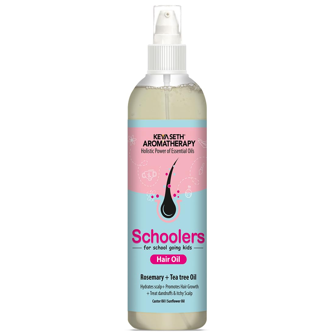 Keya Seth Aromatherapy Schoolers Hair Oil for school going Kids Girl & Boy with Rosemary & Tea Tree Oil Strengthens & Promotes Hair Growth 200ml-image-40