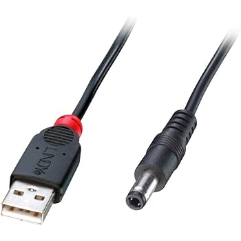 LINDY 70268 – Adapterkabel USB A 5,5/2,1mm DC-Hohlstecker"