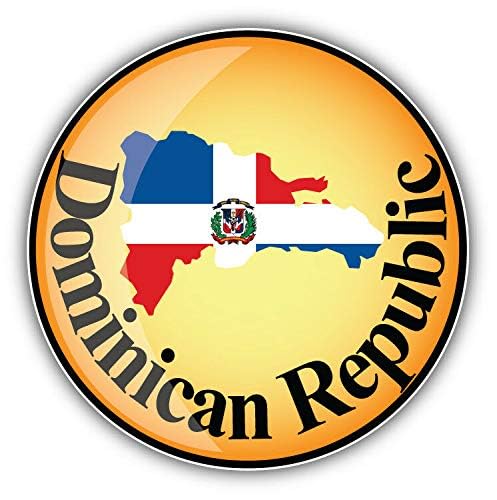 Dominican Republic Glossy Map Flag Round Metal 0.75" Lapel Pin Hat Shirt Pin Tie Tack Pinback3