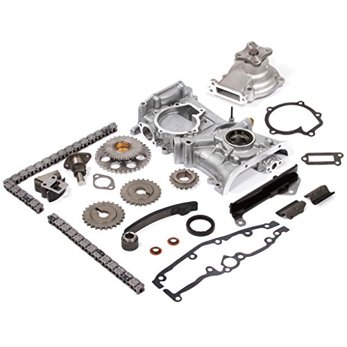 Compatible With 91-99 Nissan 1.6 DOHC 16V GA16DE Timing Chain Kit Oil Pump Water Pump