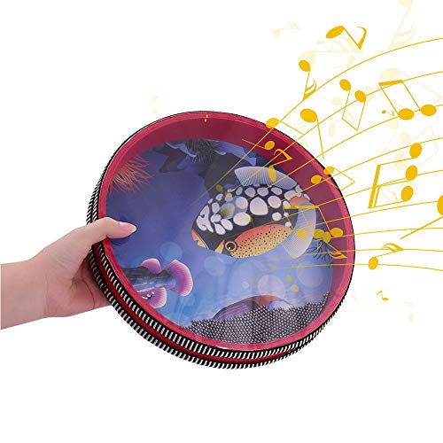 Drum Kits 16 Inch Ocean Drum Wooden Handheld Sea Wave Drum Percussion Instrument Gentle Sea Sound Mu