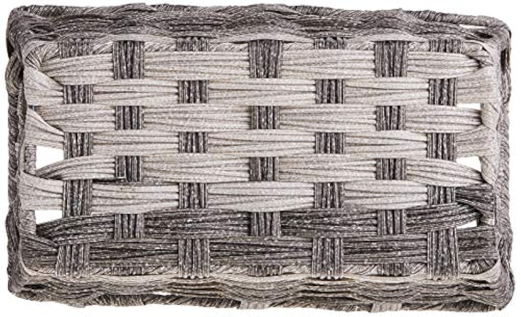 Whitmor Gray Wash Split Rattique Small Shelf Tote