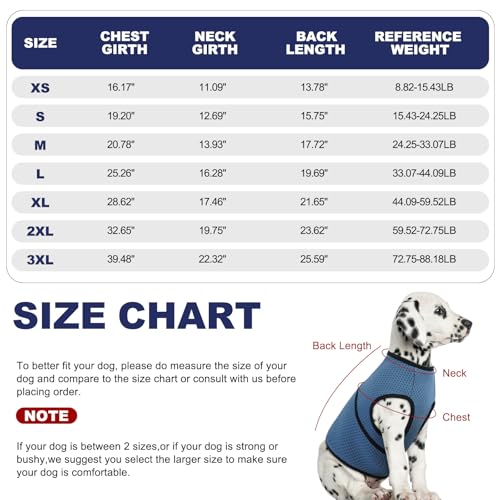 Manteau anxiété chien séparation solution calmante réglable bleu L