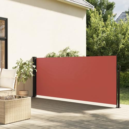 Home & Garden, Toldo lateral retráctil para muebles, color terracota, 120 x 500 cm