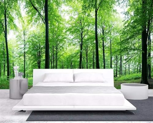 Fresco Tridimensional Sencillo Verde Bosque Moderno Papel Pintado 3D Seda Texturizada Primera Calidad Neutros Material Ideal Para SalóN Dormitorio-200cm×140cm