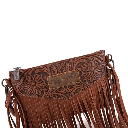 wrangler crossbody small purse for women wristlet fringe bag western purse
