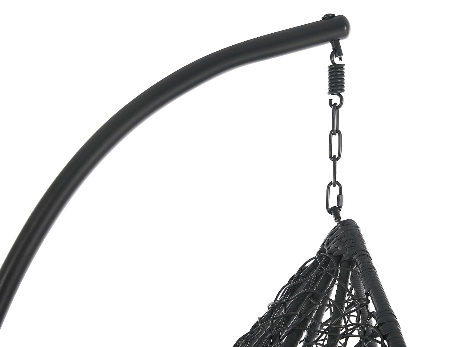 Vente-unique - Fauteuil Suspendu en résine tressée - Anthracite - CAMPLI de MYLIA