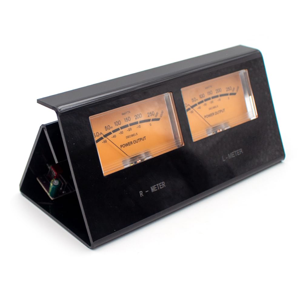 Toplionace Hochpräzises Audiopegelmessgerät mit DB Anzeige, UV-Messgerät, DB Panel-Anzeige, 2-Wege-Verstärker, Lautsprecher, Audio, Musik, Orangefarbenes Licht