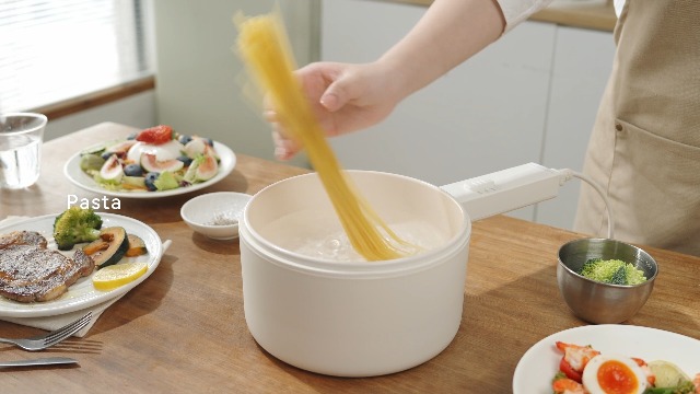 Amazon.com: olakys Electric Hot Pot with Steamer,1.5L Ceramic