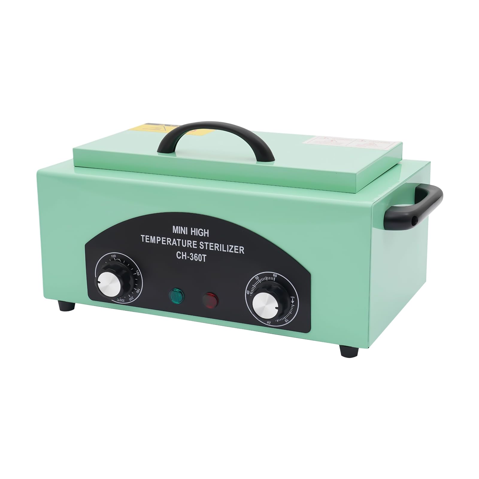 Sterylizator gorącym powietrzem 300 W, 50-220°C, regulacja temperatury, sterylizator z timerem, 0-60 minut, narzędzie do paznokci, sterylizator na sucho do studia paznokci, 34 x 18 x 15 cm,
