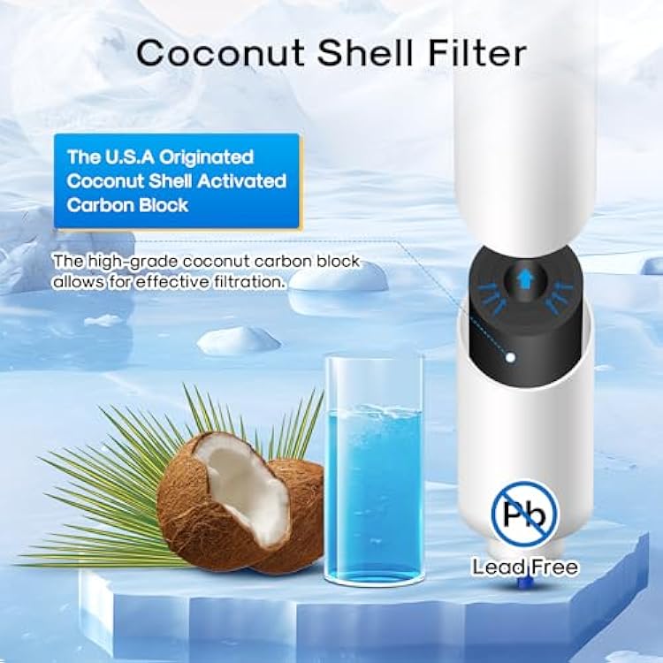 EXCELPURE GXRTDR Inline Water Filter Replacement for GE GXRTDR, Samsung HAFEX/EXP, DA29-10105J, Whirlpool WHKF-IMTO, RWF0300A Filter For Refrigerator, IceMaker, RVs, Marines, NSF Certified, 2 PACK