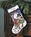 Dimensions Counted Cross Stitch 'Santa Snowman' Personalized Christmas Stocking Kit, 16