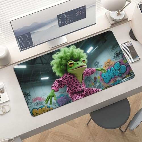 Desk Pad Protector 24x12 Inch Extended Funky Skateboard Frog miniatura 6