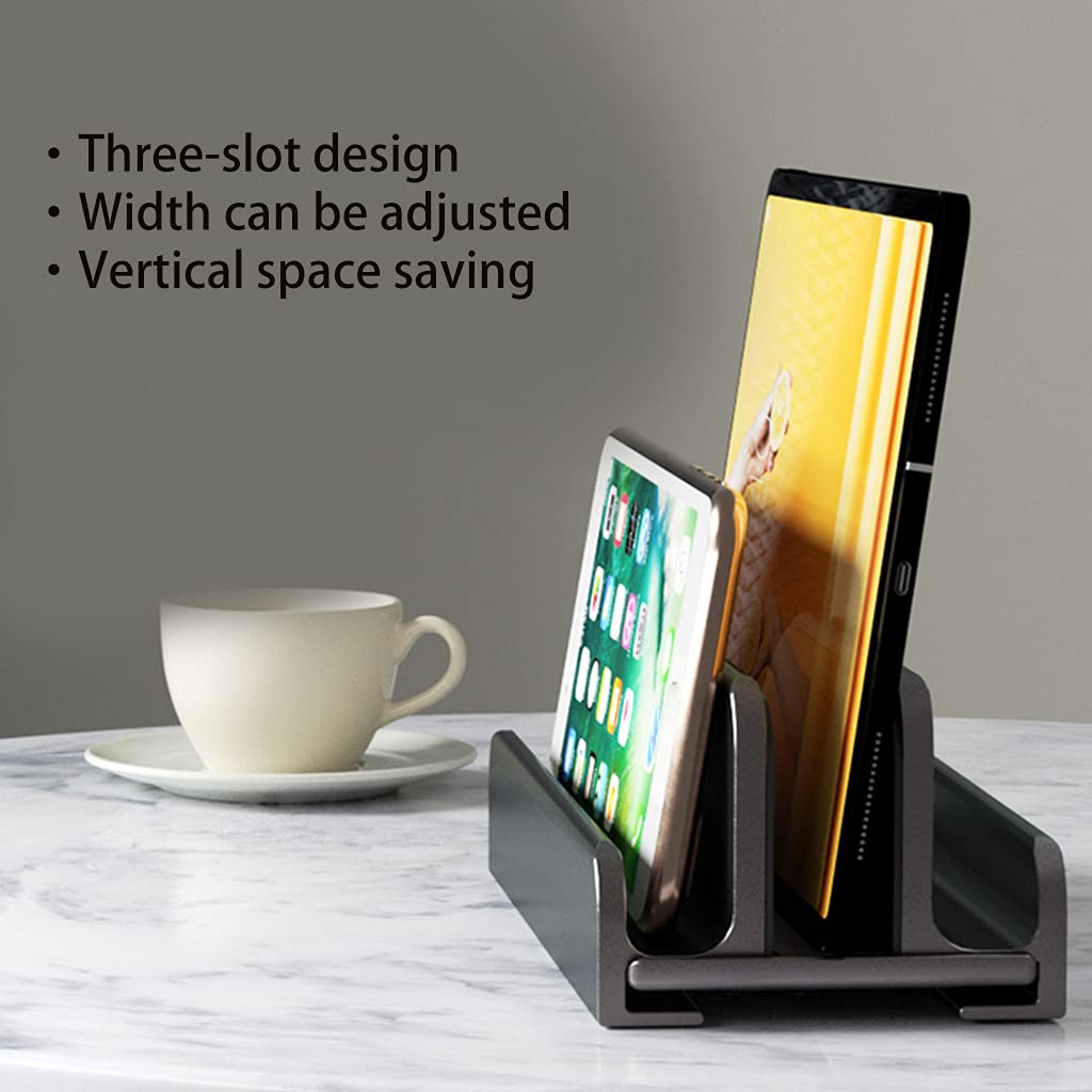 Supporto per computer portatile in lega di alluminio Supporto Dock regolabile Staffa di raffreddamento verticale Supporto per notebook desktop multi-slot Supporto per notebook verticale