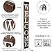 Welcome Sign for Front Door, 6ft Tall Front Porch Decor, Welcome Signs for Front Porch, Rustic Farmhouse Wood Porch Decorations Outdoor (Walnut)
