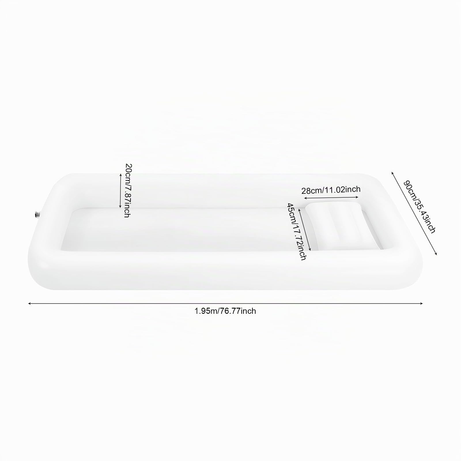 Set di vasca da doccia gonfiabile, semplice sistema doccia a letto, aiuto per il bagno a letto per disabili, anziani, allettato, vasca da bagno pieghevole con sacchetto d'acqua e pompa ad aria